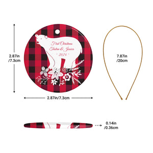 Personalized First Christmas Ornaments Wedding Gifts for  Couples