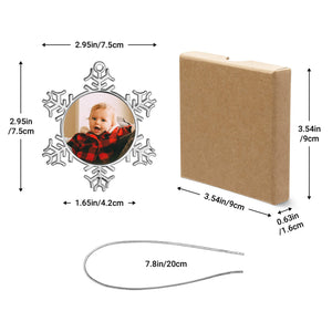 Personalized Christmas Tree Metal Snowflake Ornaments for Kids as Holiday Decoration Gifts