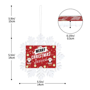 Personalized Christmas Snowflake Ornament with Name for Family