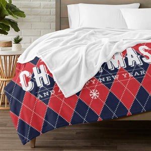 Personalized Christmas Holiday Blankets with Photo, Custom Flannel Blanket Gifts for Married Couples