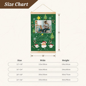 Personalized Wooden Hanging Christmas Santa Posters with Photo Name for Him Her