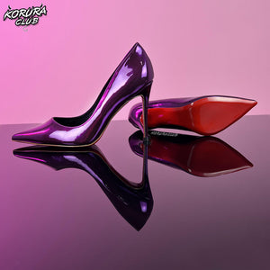 Purple Pointed-Toe Stiletto Heels AH13