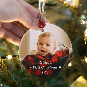 Personalized Baby's First Christmas Ornaments Decor Holiday Gifts