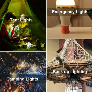 USB Rechargeable LED Light Bulbs with Remote & Timer – Dimmable Portable Lighting for Indoor & Outdoor Use