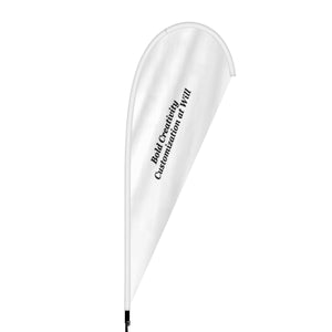 Outdoor advertising teardrop flag - 4.3 x 11.5 ft