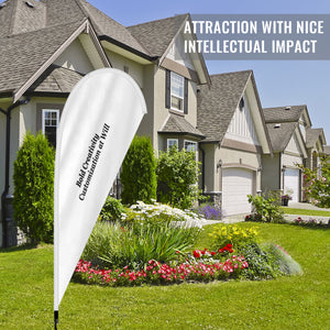 Outdoor advertising teardrop flag - 4.3 x 11.5 ft