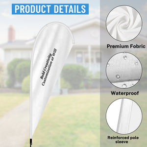Outdoor advertising teardrop flag - 4.3 x 11.5 ft