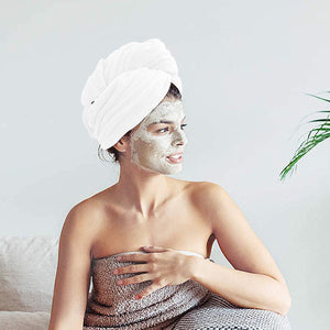 Flannel hair drying cap