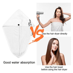 Flannel hair drying cap