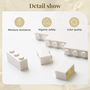 Personalized Christmas Building Bricks Ornaments with Photo for Kids Him Her Family