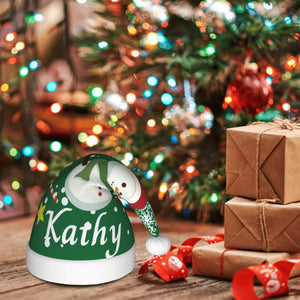 Personalized Christmas Snowman Hat with Name for Him Her Family