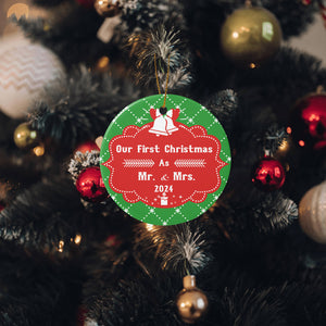 Custom First Christmas Ornaments Wedding Gifts for Couples
