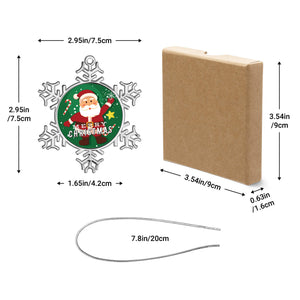 Personalized Christmas Snowflake Ornaments Santa Claus with Name for Family