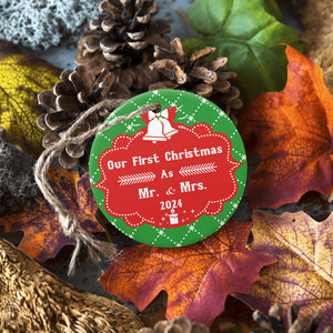 Custom First Christmas Ornaments Wedding Gifts for Couples