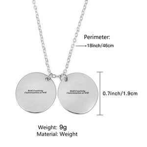 Disc necklace (single-sided laser engraving)