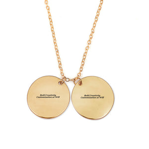 Disc necklace (single-sided laser engraving)