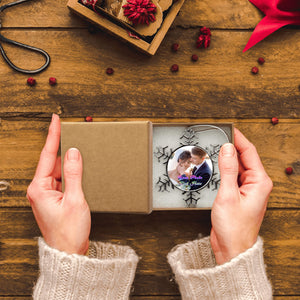 Custom Christmas Tree Snowflake Ornaments with Photo Name as Holiday Gifts Decoration