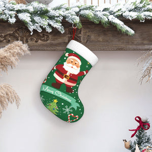 Personalized Christmas Santa Claus Stockings with Name for Kids Family Holiday Gifts Decorations