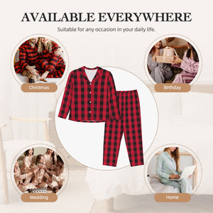 Personalized Christmas Pajamas Sets for Her with Photo Names as Holiday Gifts