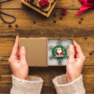 Personalized Christmas Snowflake Ornaments Santa Claus with Name for Family