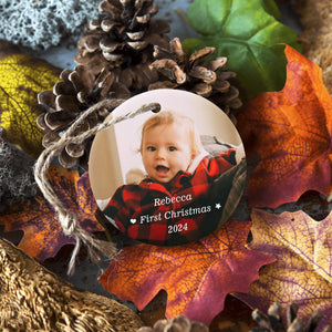Personalized Baby's First Christmas Ornaments Decor Holiday Gifts