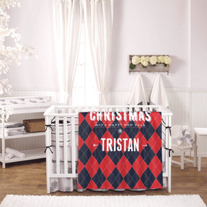Custom Christmas baby blanket gift with name for girls boys, Personalized baby blankets kids