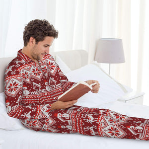 Personalized Christmas Snowman Pajamas Sets for Men Holiday Gifts