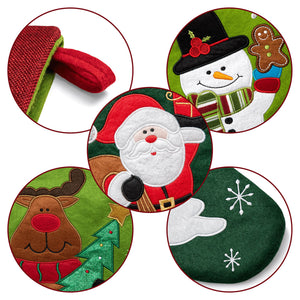 Personalized Wool Felt Christmas Stocking with Embroidered Name for Family Holiday Gifts