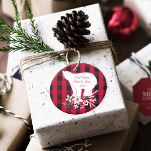 Personalized First Christmas Ornaments Wedding Gifts for  Couples