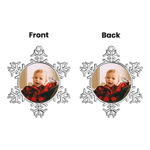 Personalized Christmas Tree Metal Snowflake Ornaments for Kids as Holiday Decoration Gifts