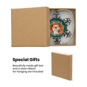 Personalized Christmas Snowflake Ornaments with Photo Name for Dog Cat Pet