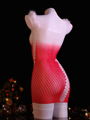 Christmas Gradient Hollow-Out Dress SD111
