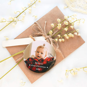 Personalized Baby's First Christmas Ornaments Decor Holiday Gifts