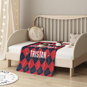 Custom Christmas baby blanket gift with name for girls boys, Personalized baby blankets kids