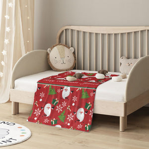 Personalized Christmas baby blanket gifts with name for girls boys newborn todders kids