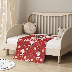Personalized Christmas Santa baby blanket gift with name for boys girls, Custom baby blankets gifts