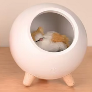 CozyKitten Nightlight – USB Rechargeable LED Cat House Ambient Lamp