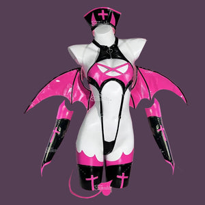 Cosplay Love-heart succubus Lingerie（7-Piece Set）