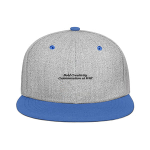 Flat-brimmed hip-hop cap