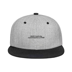 Flat-brimmed hip-hop cap