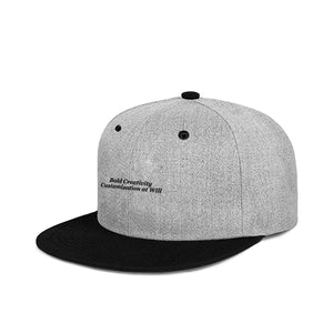 Flat-brimmed hip-hop cap