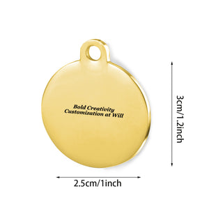 Round pendant (double-sided laser engraving)