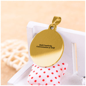 Round pendant (double-sided laser engraving)