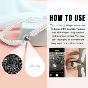 Braided rope projection bracelet