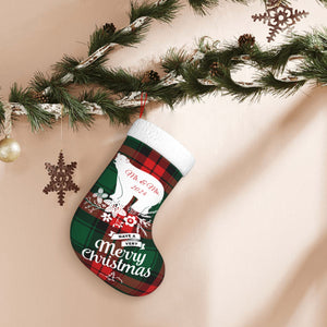 Custom Christmas Bear Stockings with Name for Family Kids Her as Holiday Gifts Decorations