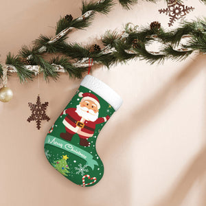 Personalized Christmas Santa Claus Stockings with Name for Kids Family Holiday Gifts Decorations