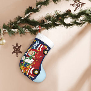 Custom Christmas Stockings with Name for Kids Family (Truck) Holiday Gifts Decorations