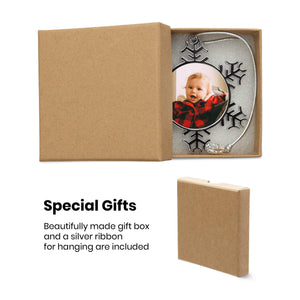 Personalized Christmas Tree Metal Snowflake Ornaments for Kids as Holiday Decoration Gifts