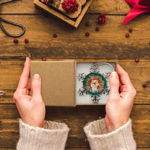 Personalized Christmas Snowflake Ornaments with Photo Name for Dog Cat Pet