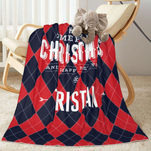 Custom Christmas baby blanket gift with name for girls boys, Personalized baby blankets kids